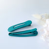 MANGO JELLY Large Pastel Coated Hair Clips - Teal - One Pack