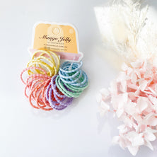 MANGO JELLY Kids Hair Ties (3cm) - Bubbly Candy - Three Pack