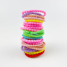 MANGO JELLY Kids Hair Ties (3cm) - Bubbly Neon - Six Pack