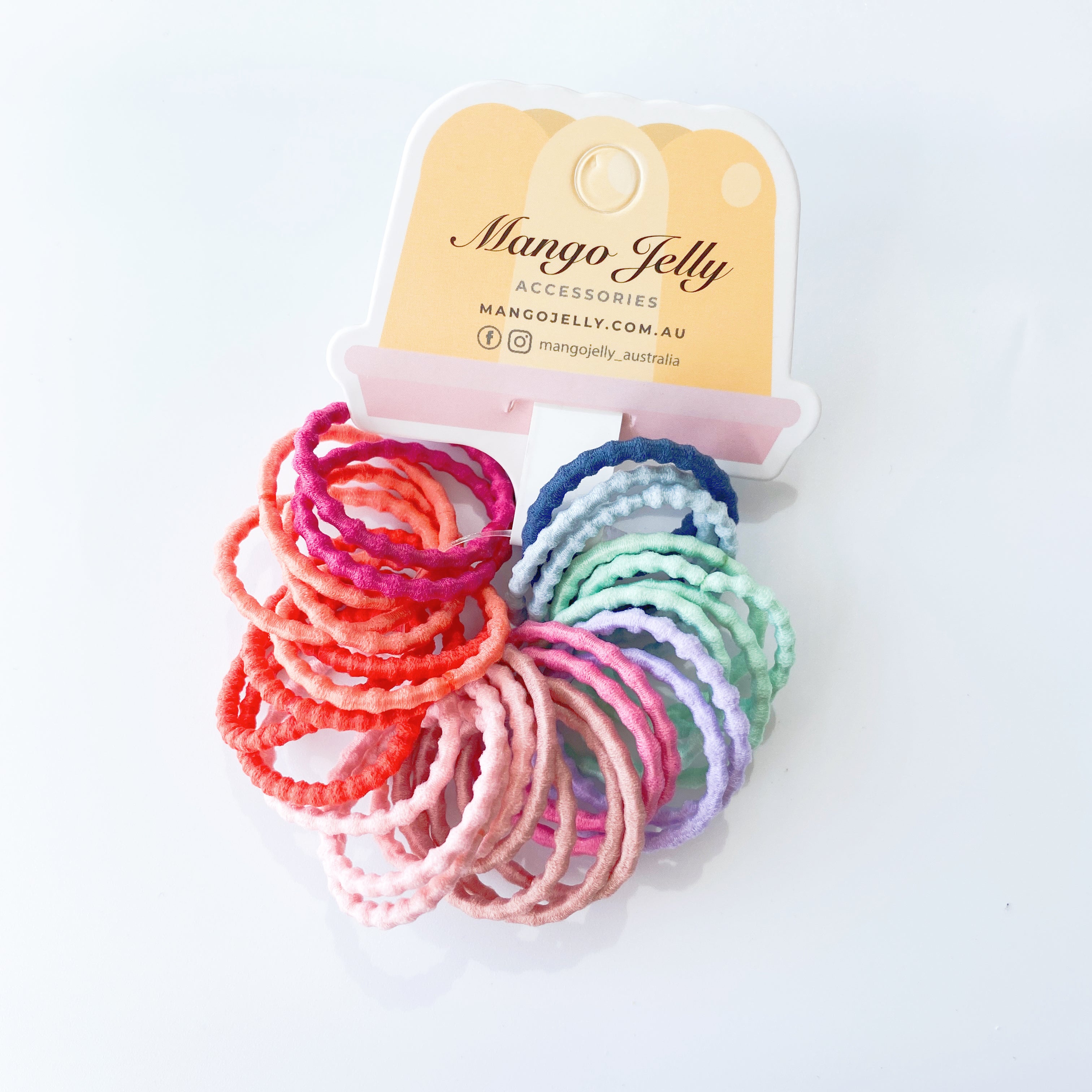 MANGO JELLY Kids Hair Ties (3cm) - Bubbly Retro - One Pack