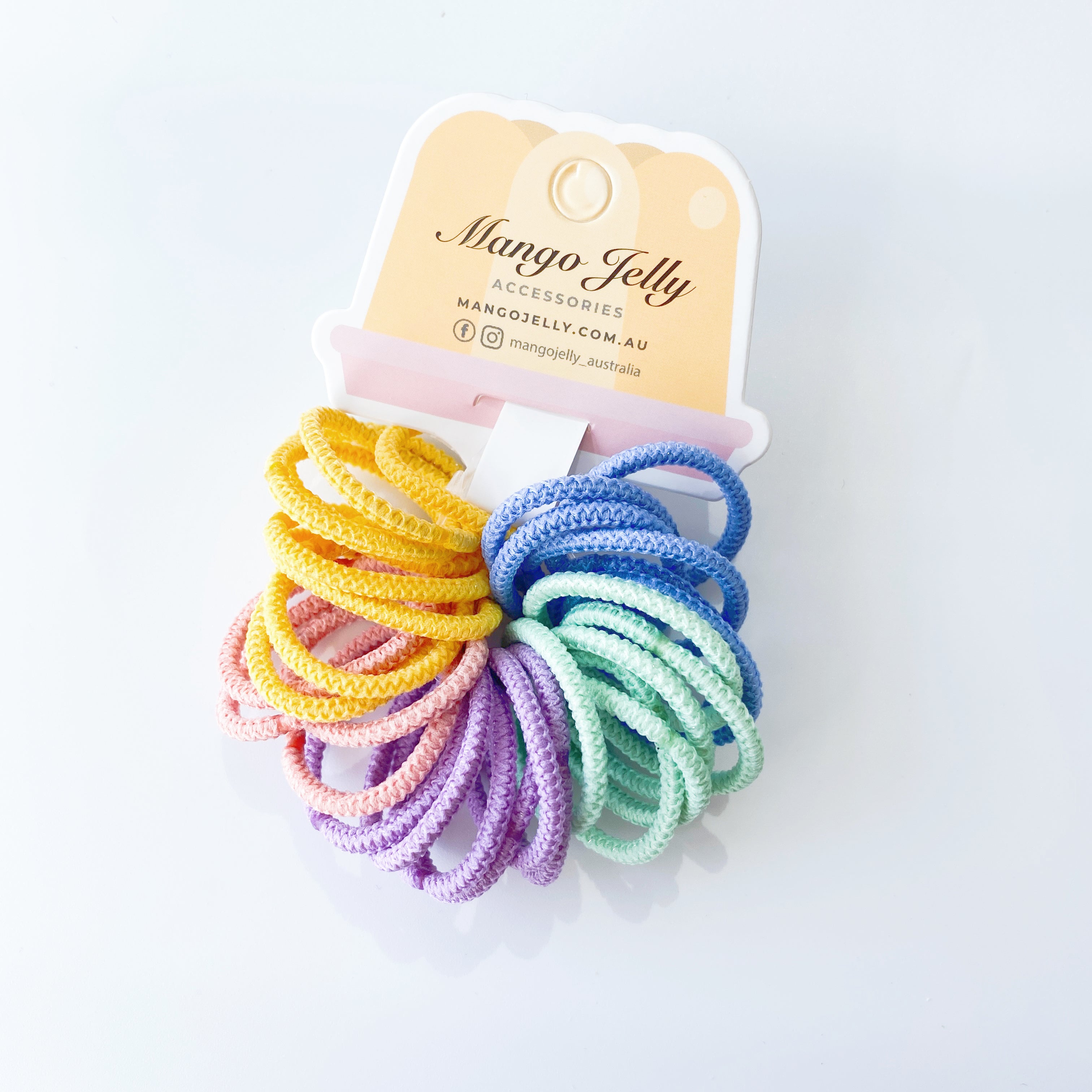 MANGO JELLY Kids Hair Ties (3cm) - Ring Candy - Three Pack