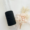 MANGO JELLY Metal Free Hair ties (4.5cm) - BLACK 10P - Twin Pack