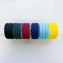 MANGO JELLY Metal Free Hair ties (4.5cm) - School Colour Navy 10P - One Pack