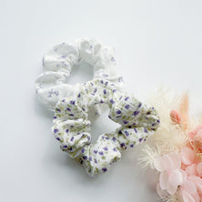 MANGO JELLY Scrunchies 2P - Lilac Flowers