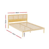 Artiss Bed Frame Queen Size Rattan Wooden RITA