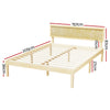 Artiss Bed Frame Queen Size Wooden Base Mattress Platform Timber Pine YUMI