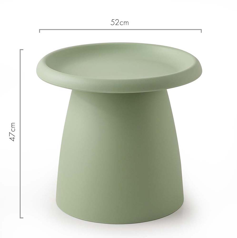 Artiss Coffee Table Mushroom Nordic Round Small Side Table 50CM Green