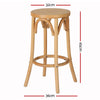 Artiss Bar Stools Wooden Stool Counter Chair Kitchen Barstools Rattan Seat