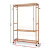 Artiss Bamboo Clothes Rack Coat Stand Garment Hanger Wardrobe Portable Airer