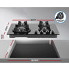 Devanti Gas Cooktop 60cm 4 Burner Ceramic Glass Cook Top Stove Hob Cooker LPG NG Black