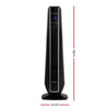 Devanti Electric Ceramic Tower Fan Heater Portable Oscillating Remote Control 2400W Black