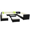 Gardeon 13PC Sofa Set with Storage Cover Outdoor Furniture Wicker