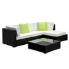 Gardeon 5PC Sofa Set with Storage Cover Outdoor Furniture Wicker