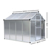 Greenfingers Greenhouse Aluminium Green House Garden Shed Greenhouses 2.42x1.9M