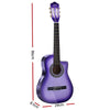 Alpha 34" Inch Guitar Classical Acoustic Cutaway Wooden Ideal Kids Gift Children 1/2 Size Purple