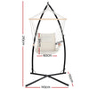 Gardeon Outdoor Hammock Chair with Steel Stand Hanging Hammock Beach Cream