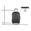 Wanderlite 24" Luggage Trolley Travel Suitcase Set Hard Case Shell Lightweight