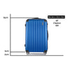 Wanderlite 28" Luggage Trolley Travel Suitcase Set TSA Lock Hard Case Shell Blue