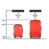 Wanderlite 2pc Luggage Trolley Suitcase Sets Travel TSA Hard Case w/Scale Red