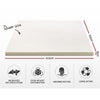 Giselle Bedding Memory Foam Mattress Topper w/Cover 8cm - Queen