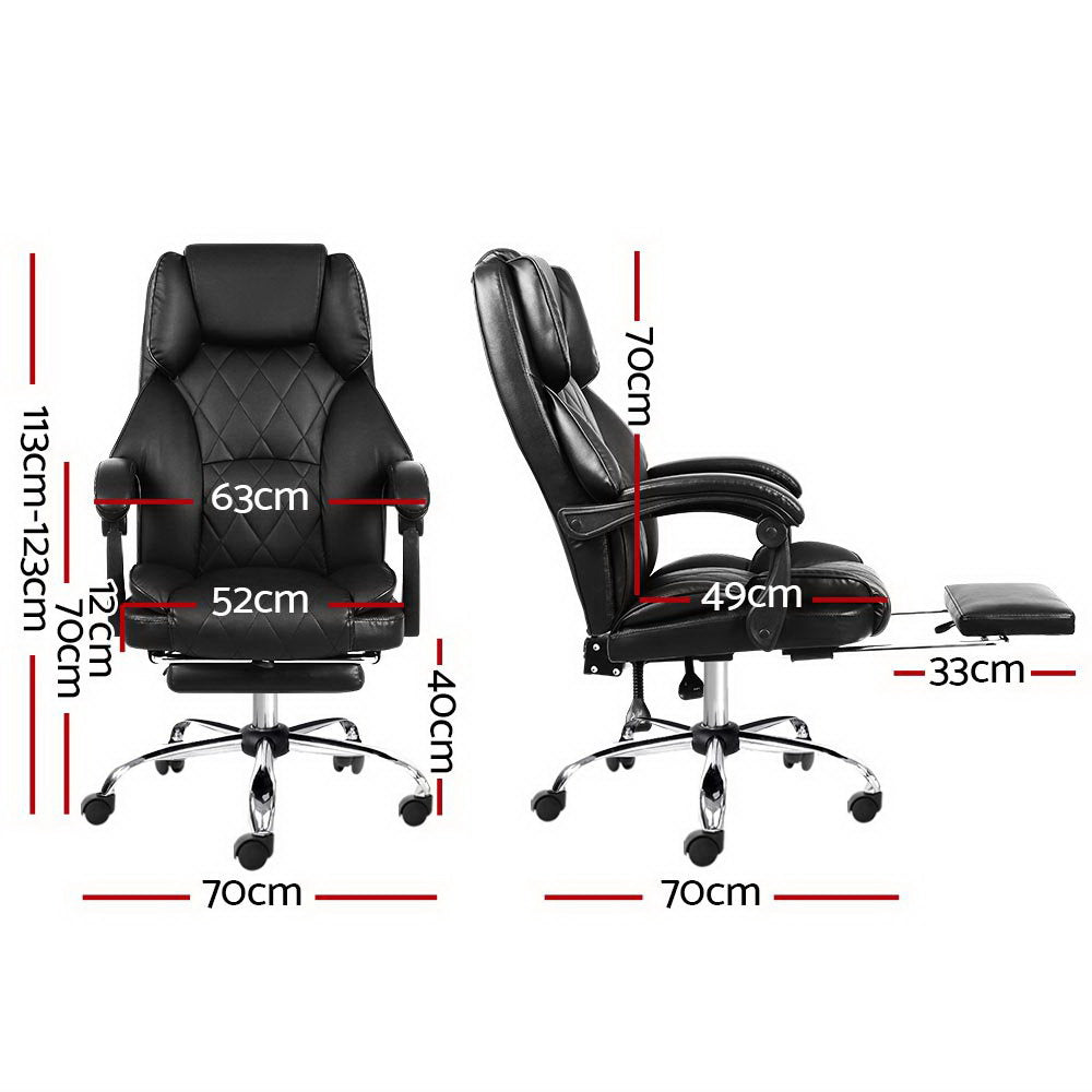 Artiss Office Chair Gaming Computer Executive Chairs Leather Seat Recliner