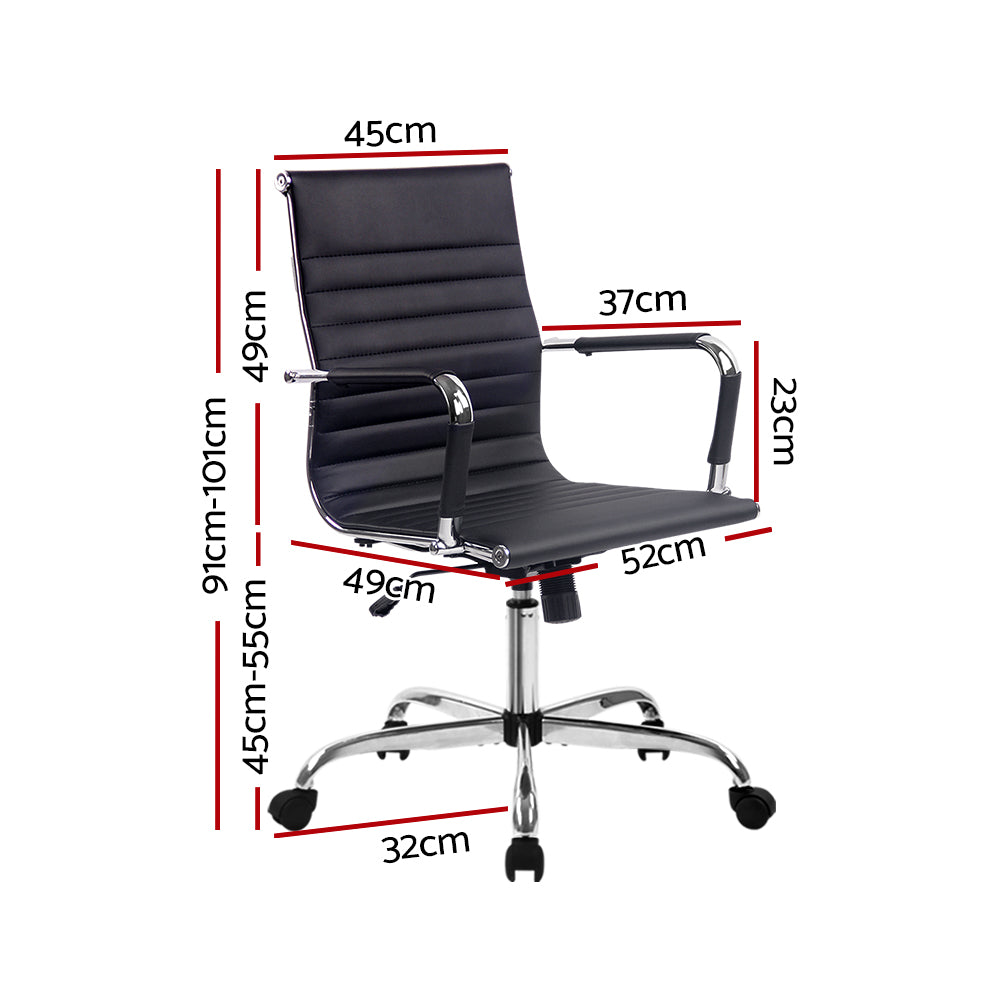 Artiss Gaming Office Chair Computer Desk Chairs Home Work Study Black Mid Back