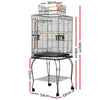 i.Pet Large Bird Cage with Perch - Black