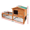 i.Pet Rabbit Hutch Chicken Coop 155cm Tall Wooden Pet Hutch