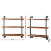 Artiss Display Shelves Wall Brackets Bookshelf Industrial DIY Pipe Shelf Rustic