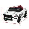 Rigo Kids Ride On Car Electric Patrol Police Cars Battery Powered Toys 12V White