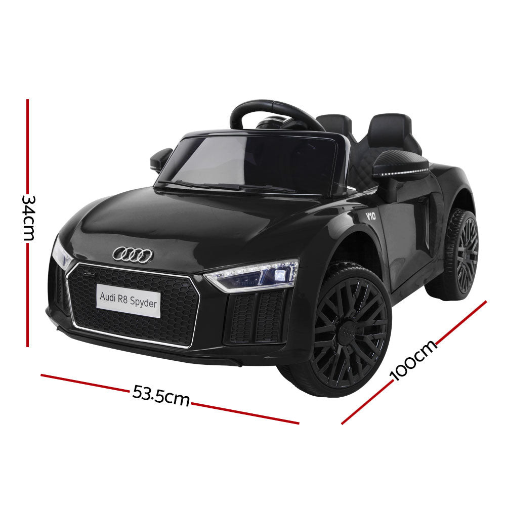 Kids Ride On Car Audi R8 Licensed Electric 12V Black