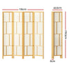 Artiss Ashton Room Divider Screen Privacy Wood Dividers Stand 4 Panel Natural