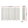 Artiss Ashton Room Divider Screen Privacy Wood Dividers Stand 6 Panel White