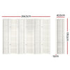 Artiss Room Divider Screen Privacy Wood Dividers Stand 6 Panel Nova White