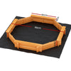 Keezi Kids Sandpit Wooden Play Large Round Outdoor Sand Pit Box with Cover 182cm