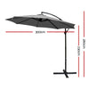 Instahut 3M Outdoor Furniture Garden Umbrella Charcoal