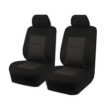 Seat Covers for MITSUBISHI TRITON MQ SERIES 01/2015 - ON SINGLE CAB CHASSIS FRONT 2X BUCKETS BLACK PREMIUM