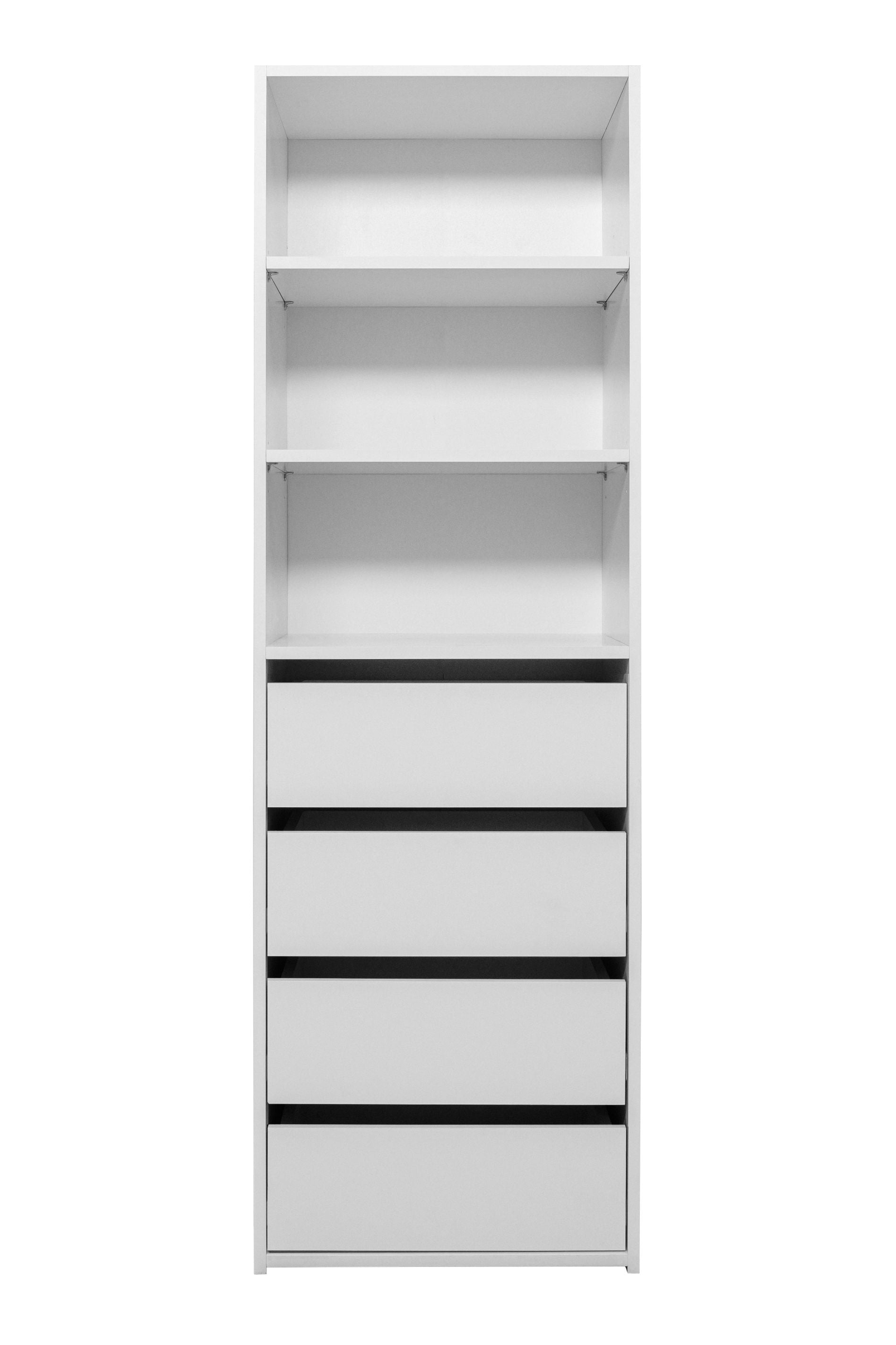 GENEVA THREE SHELF/FOUR DRAWER BUILT IN WARDROBE - CLASSIC