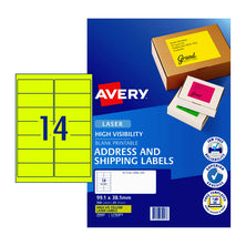 AVERY LaserLabel Yl L7163F Y14Up Pack of 25