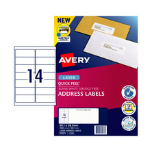 AVERY Laser Label QP L7163 14Up Pack of 100