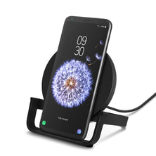 BELKIN Boost Charge Wireless 10W Charging Stand Black - Qi-enabled, LED Light Indicates, Case Compatible With Most Lightweight Cases