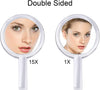 20X Magnifying Hand Mirror Two Sided Use for Makeup Application, Tweezing, and Blackhead/Blemish Removal (15 cm Silver)