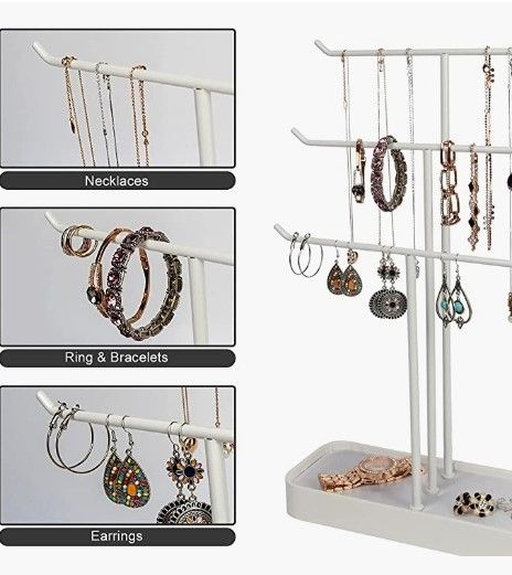 Jewelry Hanger with 3 Iron Bars