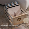 Crosley Vinyl LP Record Storage Crate Natural Wood Holds up to 75