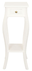 1 Drawer Cabriol Leg Plant Stand (White)