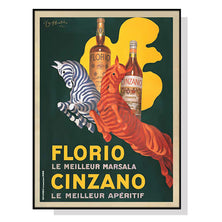 80cmx120cm Florio Cinzano Black Frame Canvas Wall Art