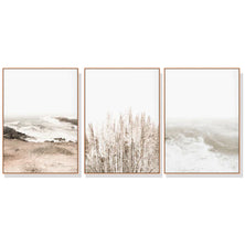 60cmx90cm Coastal Beach 3 Sets Wood Frame Canvas Wall Art