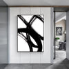 80cmx120cm  Minimalist Black Artwork Black Frame Canvas Wall Art