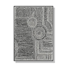 50cmx70cm Clustered Dots A Black Frame Canvas Wall Art