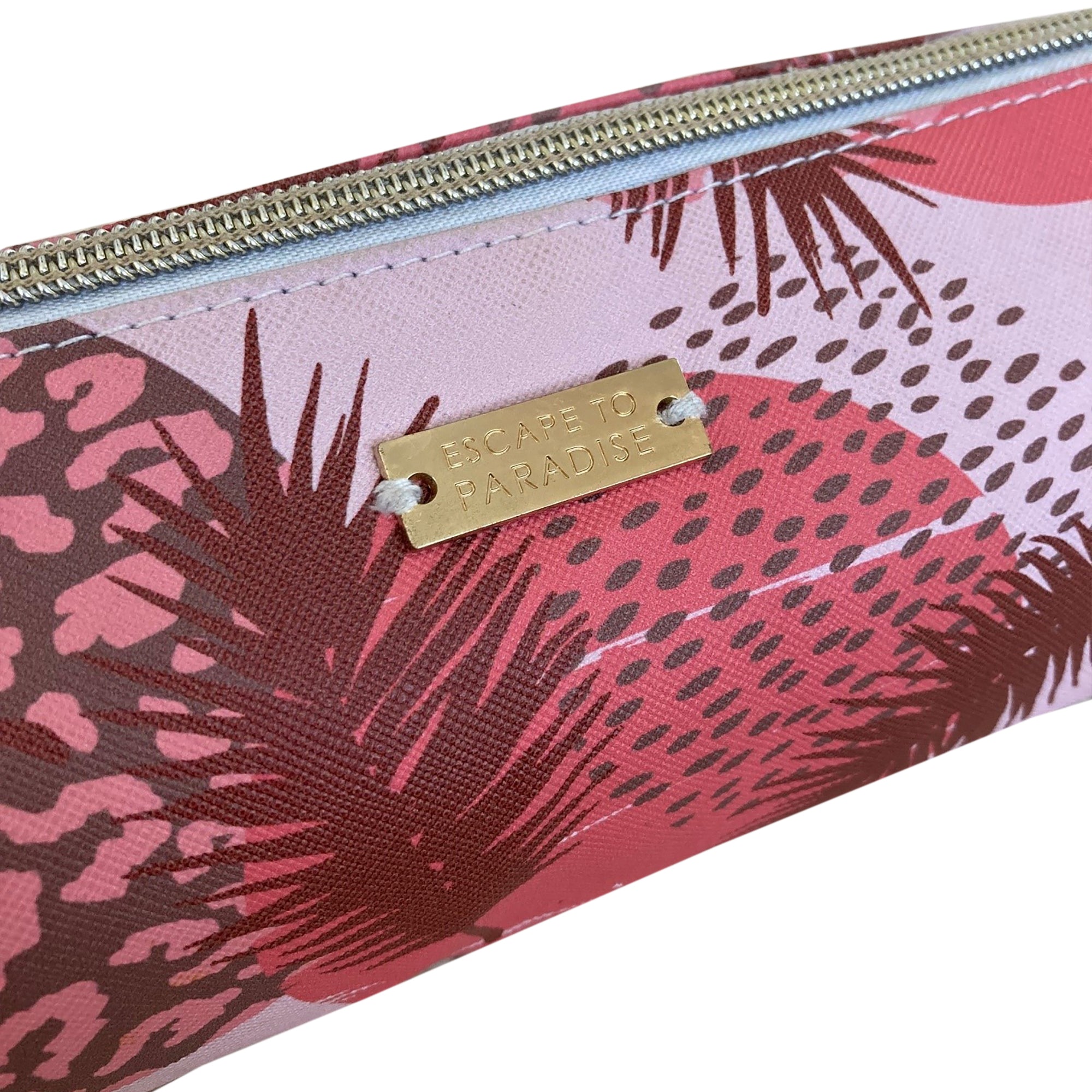 Roll Cosmetic Case-Leopard Palms